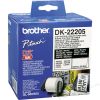 Etichete autoadezive Brother DK22205, 62mm x 30,48m, Hârtie termică albă
